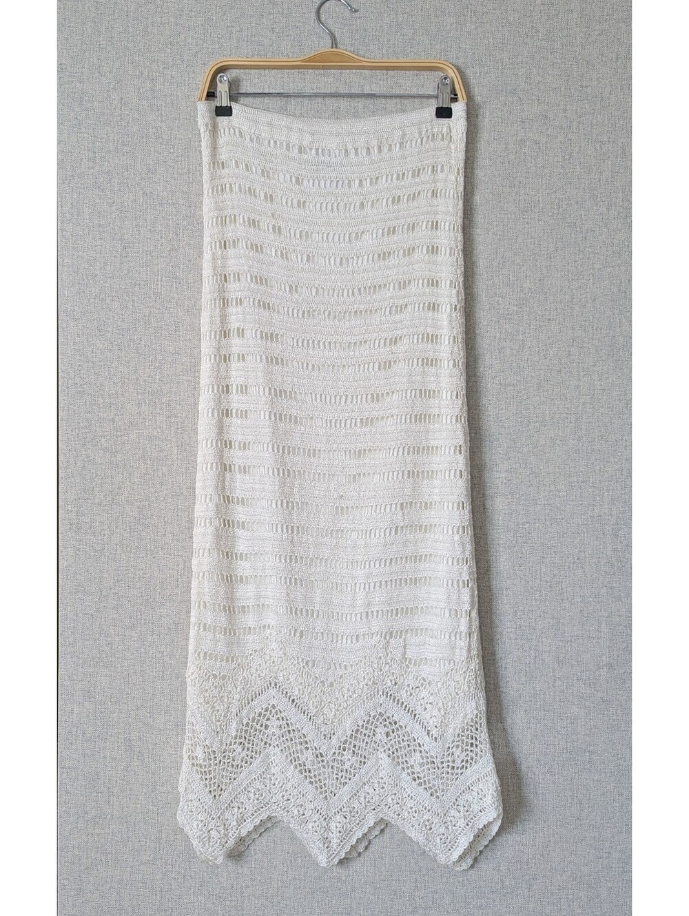 Vintage 90s Chico's Design openwork knit bodycon column skirt